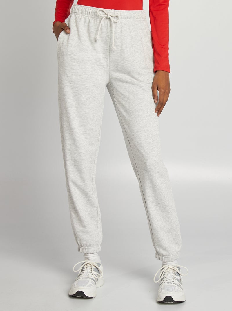 Pantalón de jogging liso fino GRIS - Kiabi