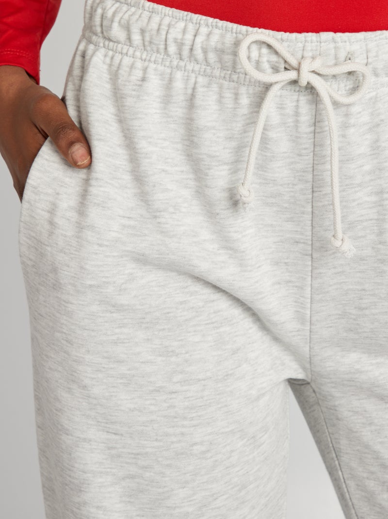 Pantalón de jogging liso fino GRIS - Kiabi