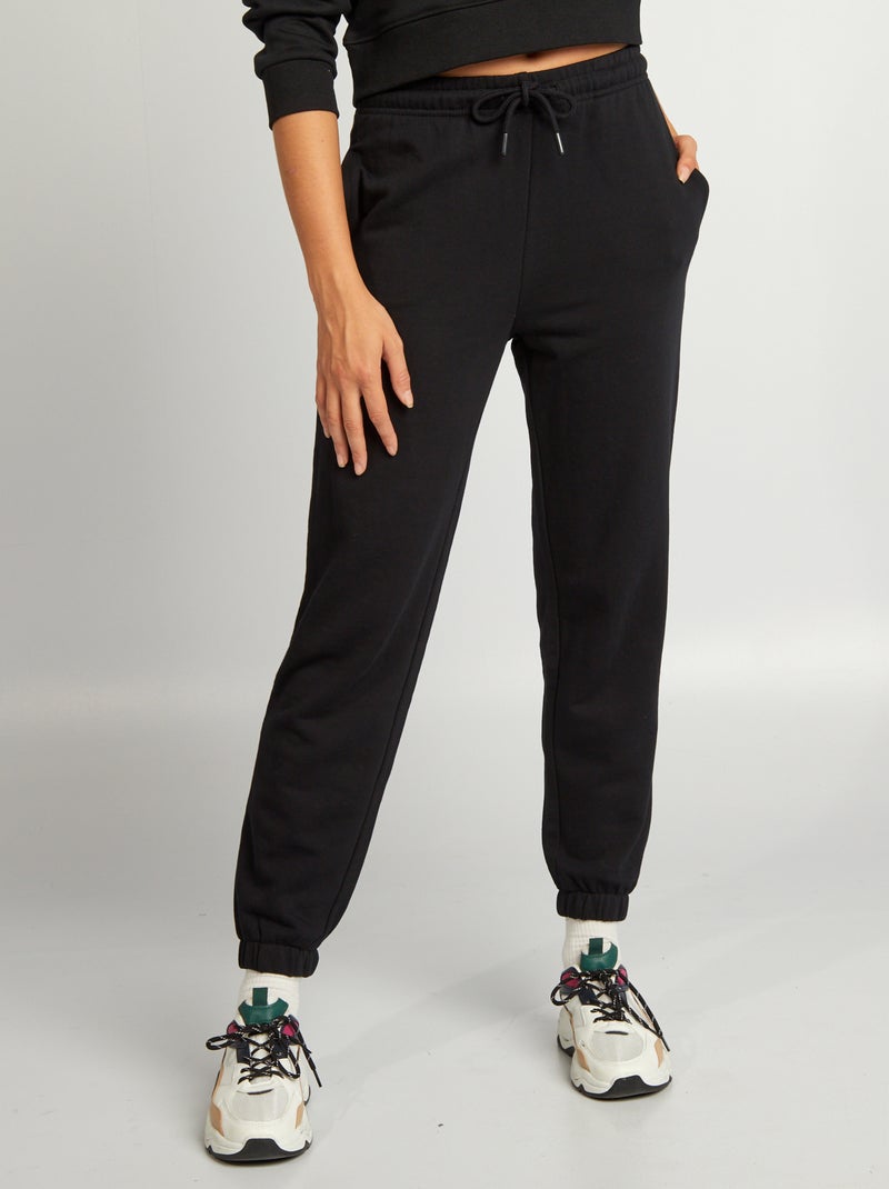 Pantalón de jogging liso fino NEGRO - Kiabi