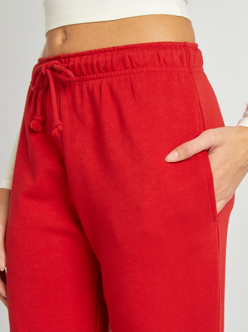 Pantalón de jogging liso fino ROJO - Kiabi