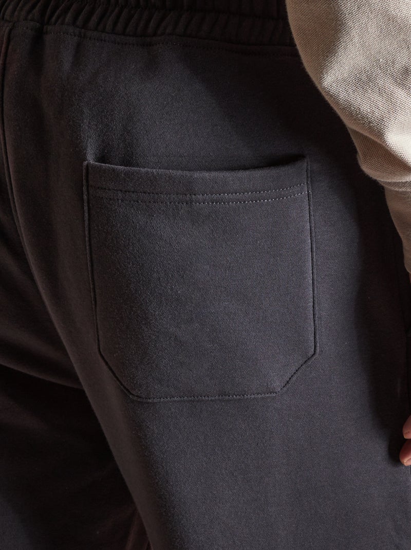 Pantalón de jogging liso gris oscuro - Kiabi
