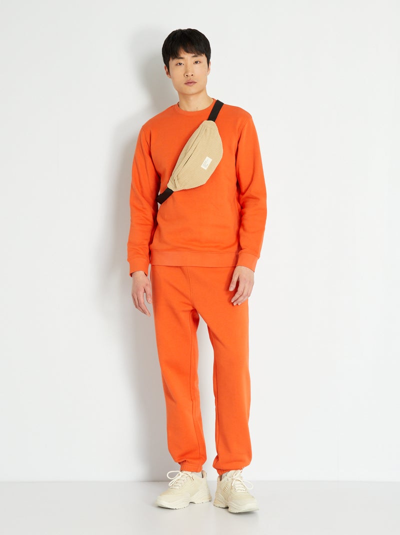 Pantalón de jogging liso NARANJA - Kiabi