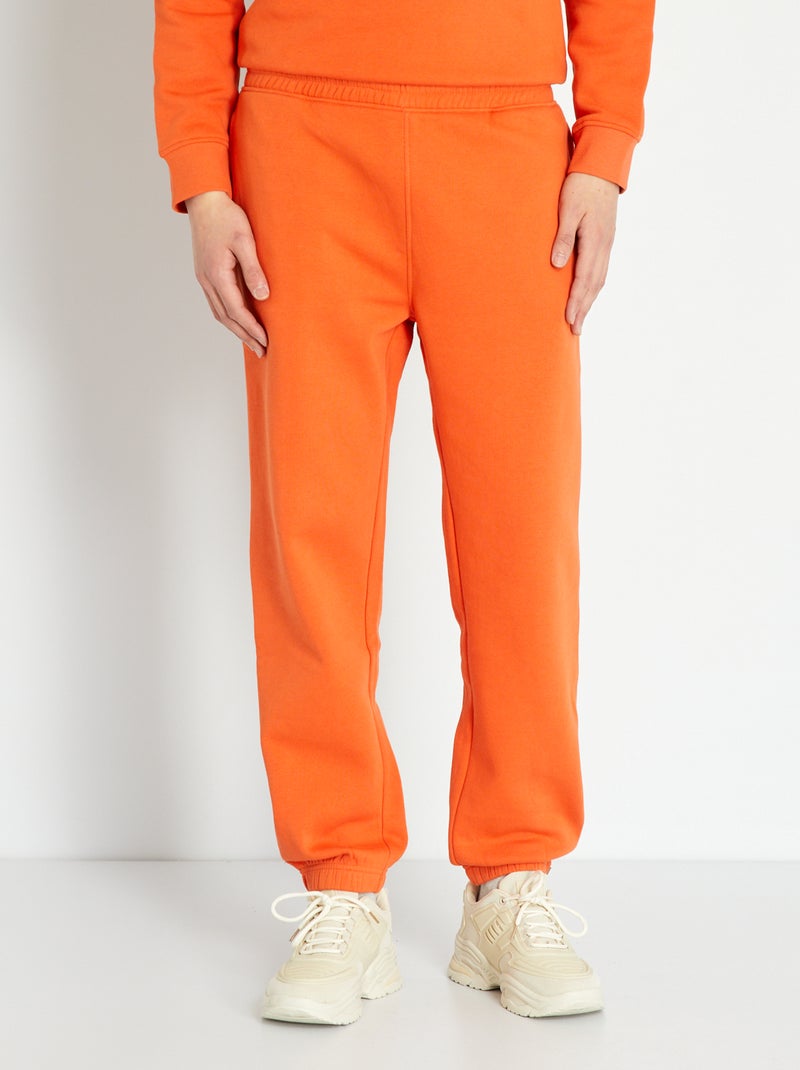 Pantalón de jogging liso NARANJA - Kiabi