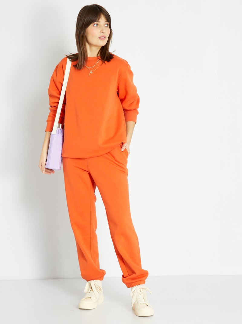 Pantalón de jogging liso NARANJA - Kiabi