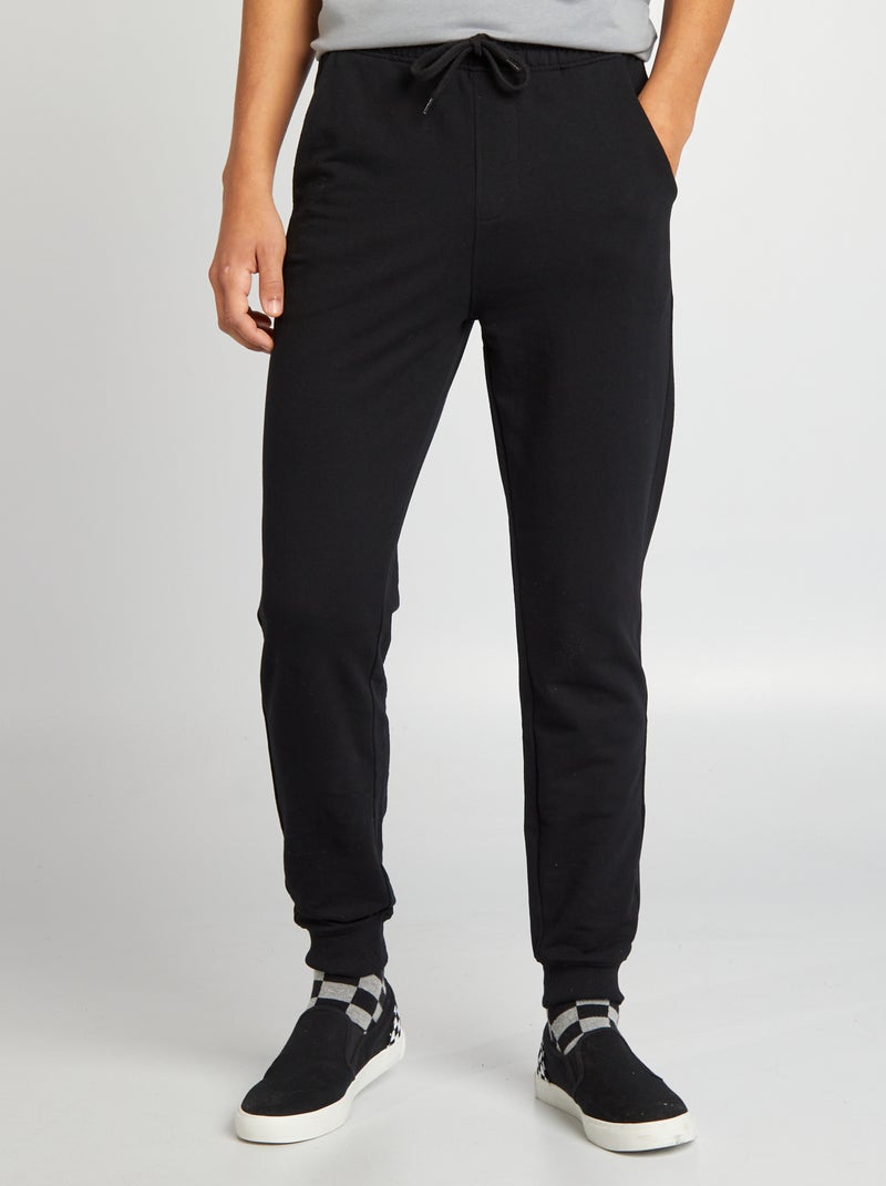 Pantalón de jogging liso negro - Kiabi