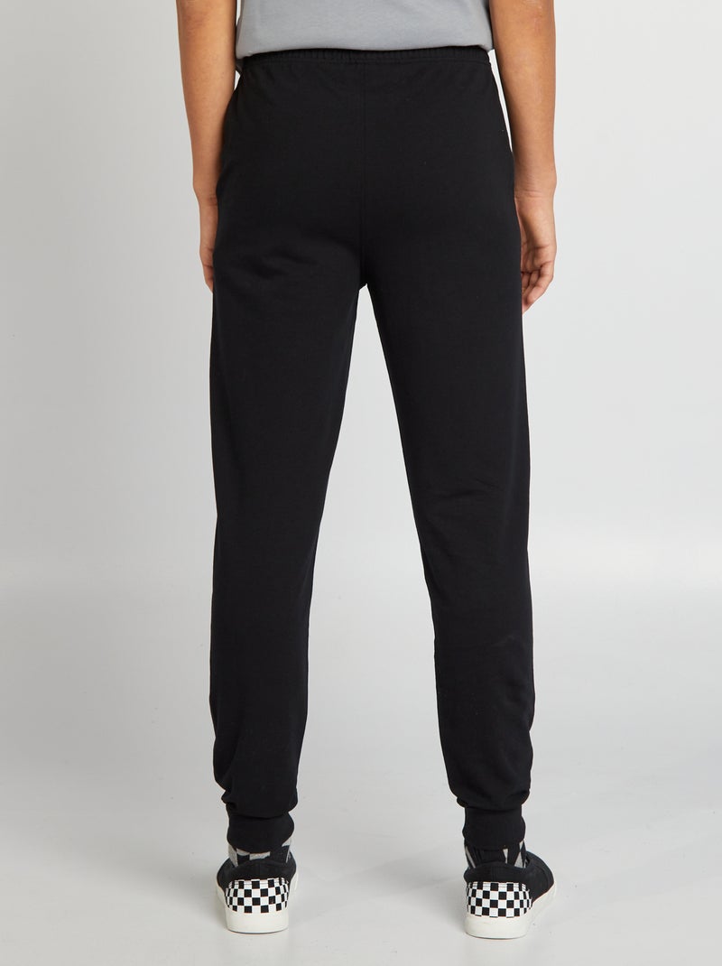 Pantalón de jogging liso negro - Kiabi