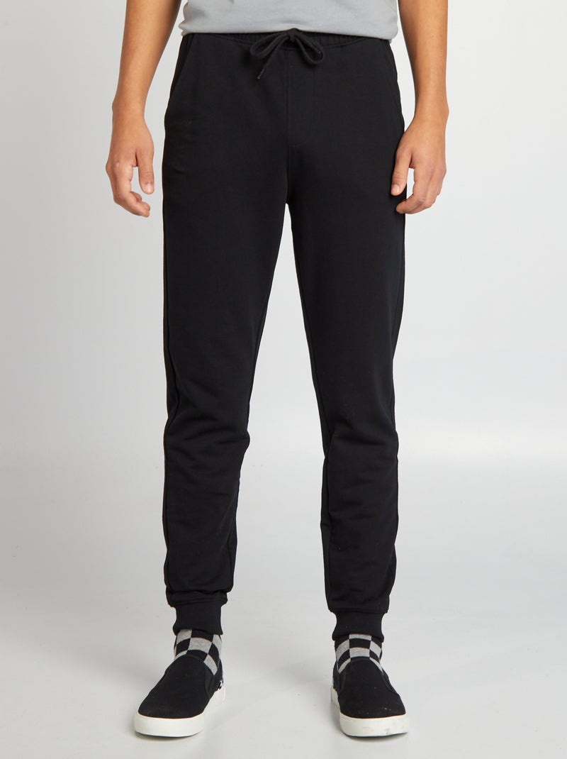 Pantalón de jogging liso negro - Kiabi