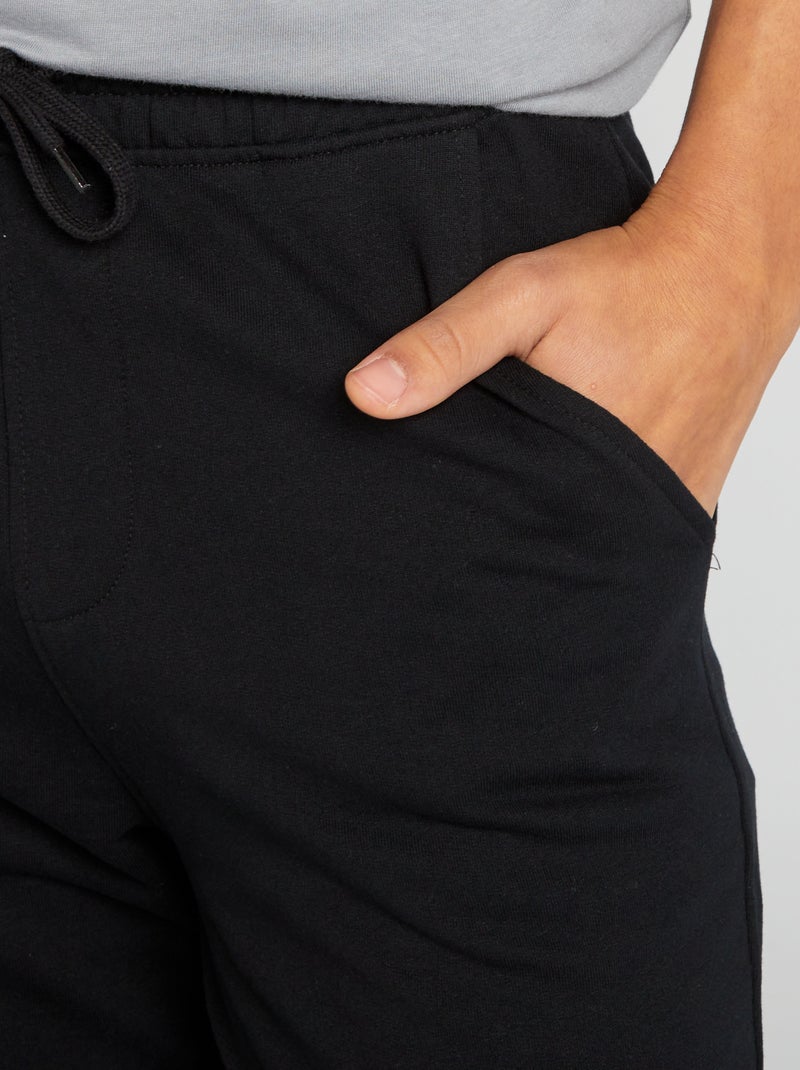 Pantalón de jogging liso negro - Kiabi