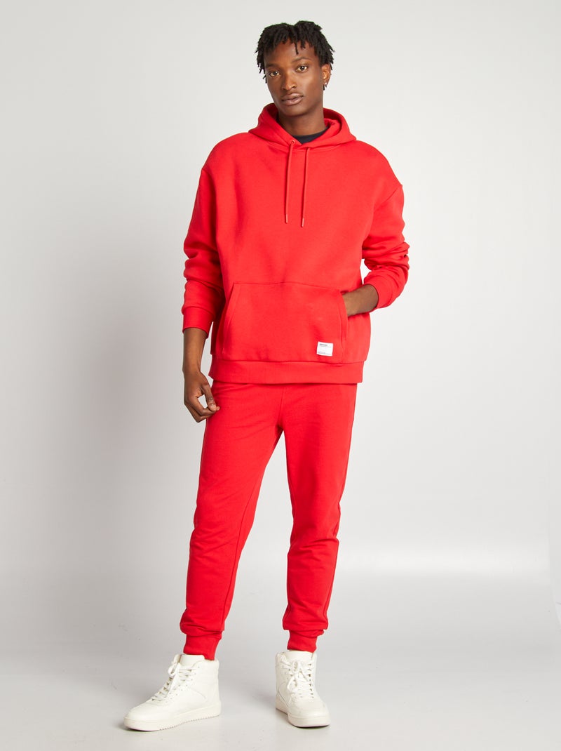 Pantalón de jogging liso ROJO - Kiabi