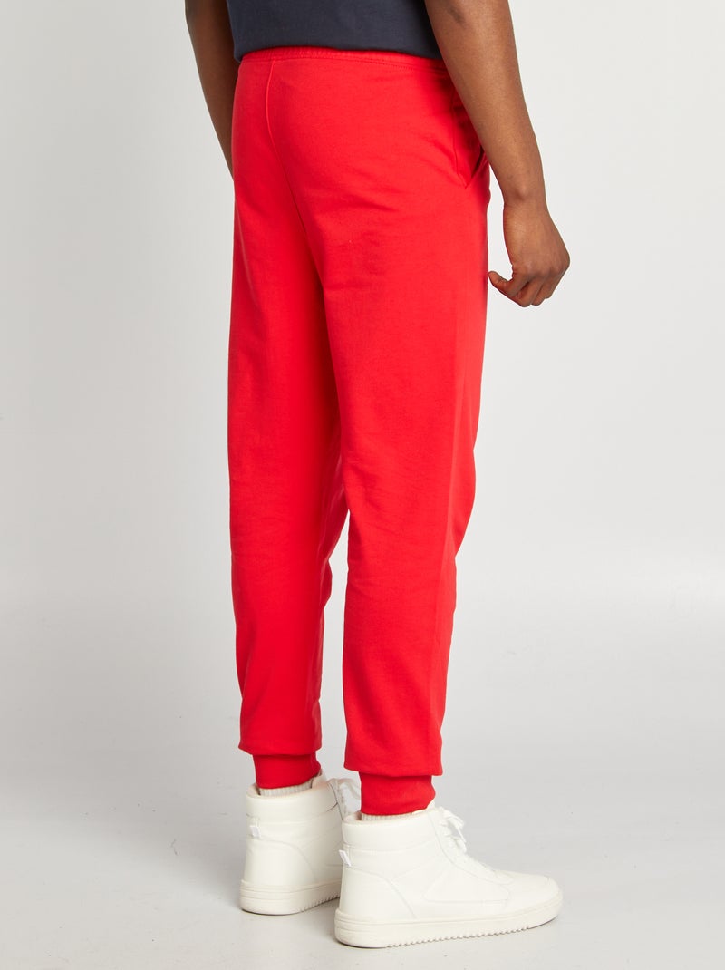 Pantalón de jogging liso ROJO - Kiabi