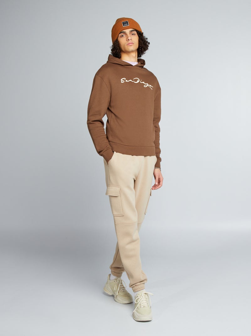 Pantalón de jogging multibolsillos beige - Kiabi