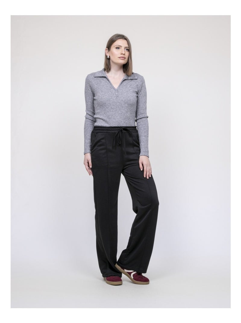 Pantalón de jogging recto ENAELLE Negro - Kiabi