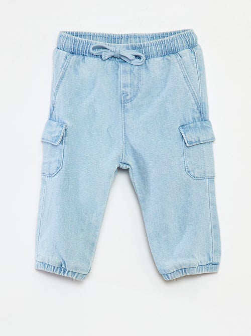 Pantalón de jogging vaquero con bolsillos - Kiabi