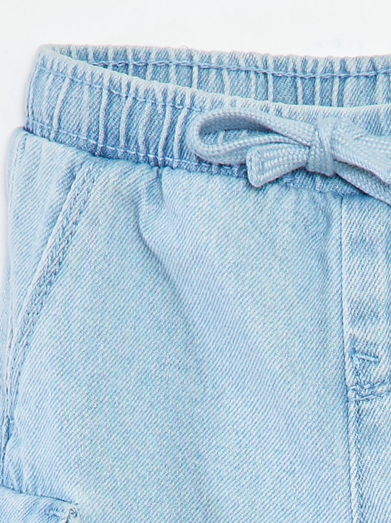 Pantalón de jogging vaquero con bolsillos Azul - Kiabi