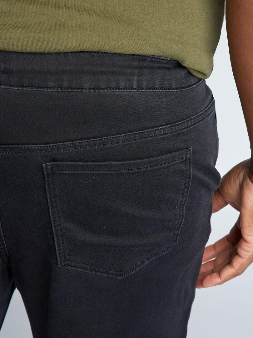 Pantalón de jogging vaquero NEGRO - Kiabi