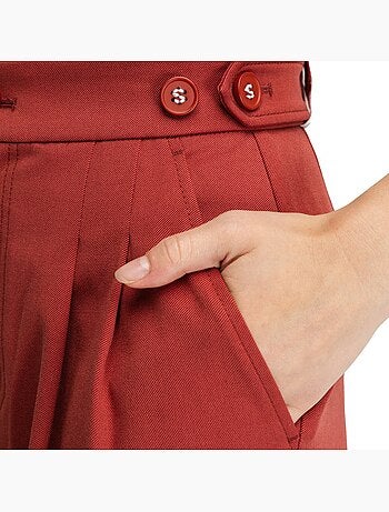 Pantalón de lana mujer mujer aker-w cherry