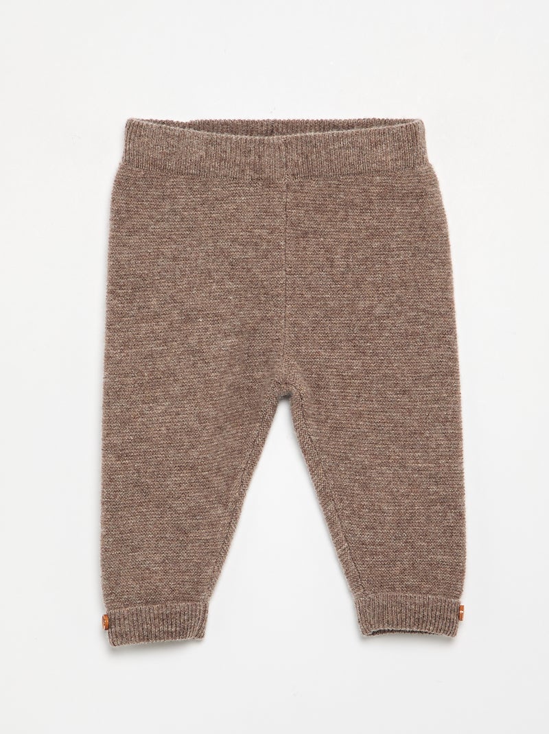 Pantalón de lana y cachemir - premium Marron - Kiabi