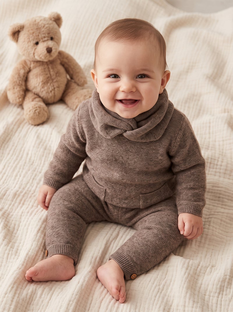 Pantalón de lana y cachemir - premium Marron - Kiabi