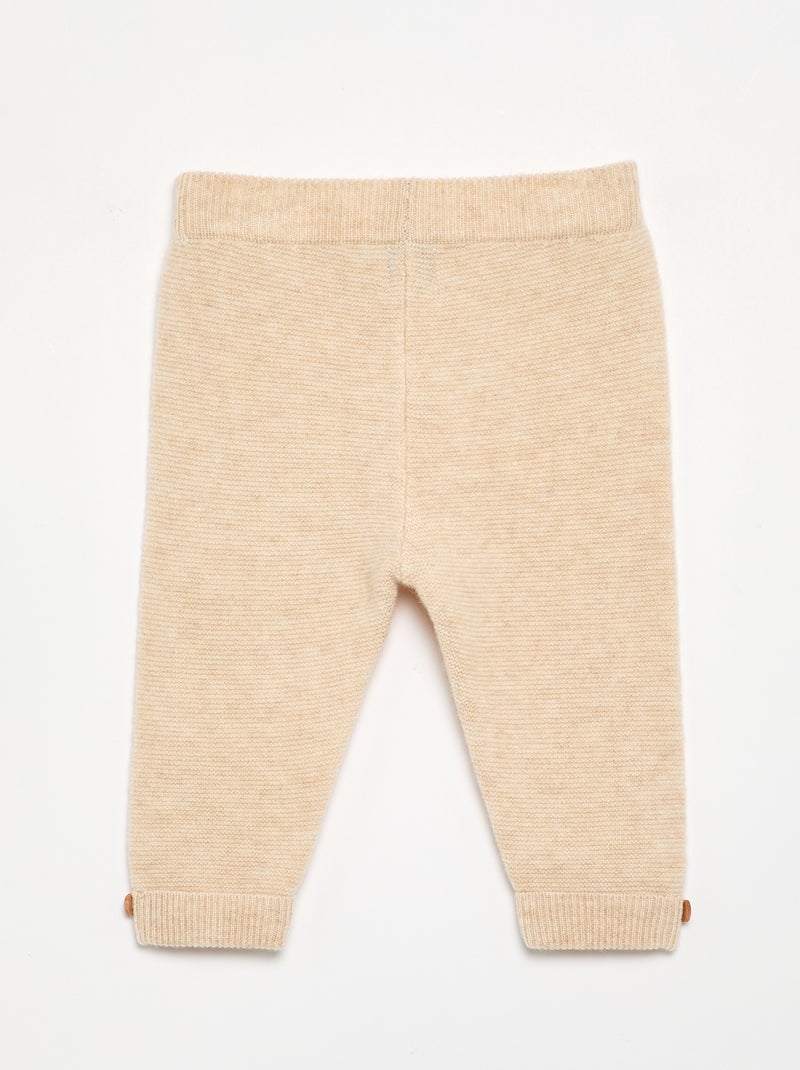 Pantalón de lana y cachemira - premium Beige - Kiabi