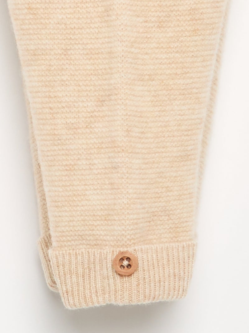 Pantalón de lana y cachemira - premium Beige - Kiabi