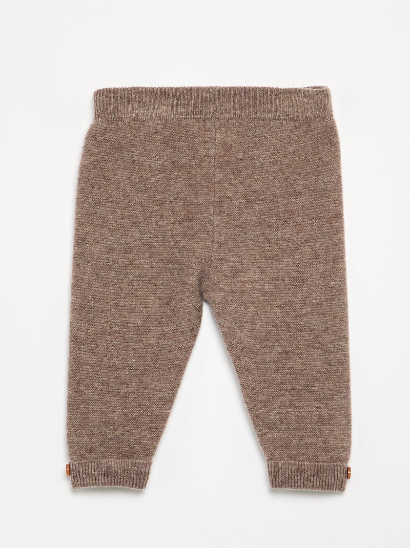 Pantalón de lana y cachemira - premium Marron - Kiabi