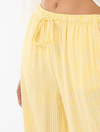 Pantalón de lino con 2 bolsillos