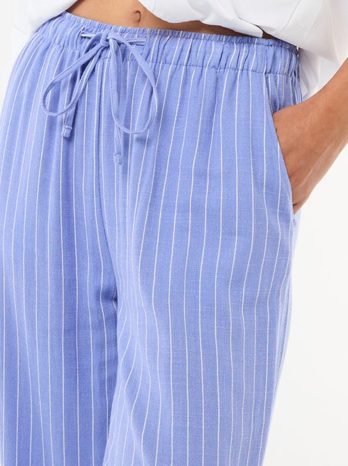 Pantalón de lino con 2 bolsillos - Kiabi