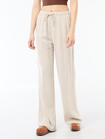 Pantalón de lino con 2 bolsillos