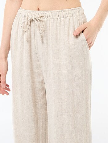 Pantalón de lino con 2 bolsillos