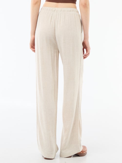 Pantalón de lino con 2 bolsillos - Kiabi