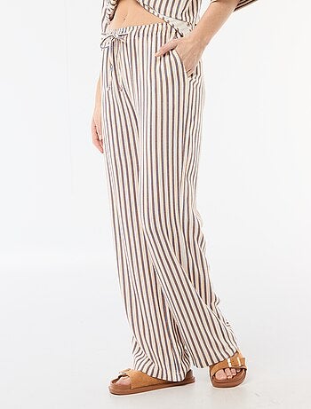 Pantalón de lino con 2 bolsillos