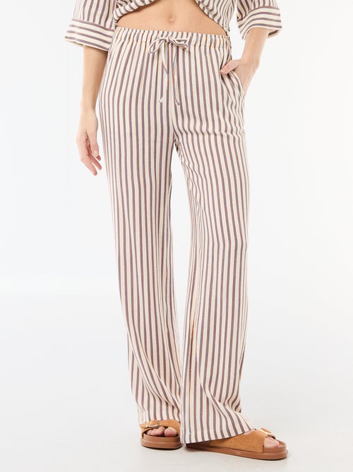 Pantalón de lino con 2 bolsillos - Kiabi