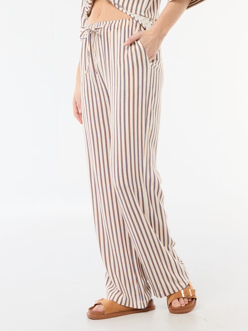 Pantalón de lino con 2 bolsillos - Kiabi