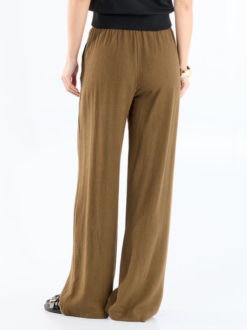 Pantalón de lino con 2 bolsillos - Kiabi