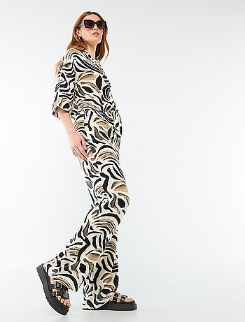 Pantalón de lino con 2 bolsillos