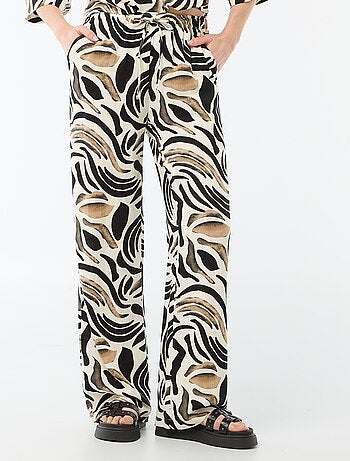 Pantalón de lino con 2 bolsillos