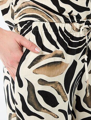 Pantalón de lino con 2 bolsillos