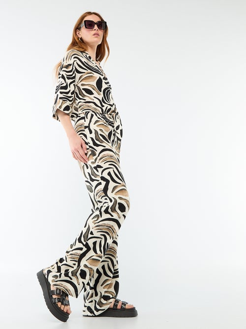 Pantalón de lino con 2 bolsillos - Kiabi