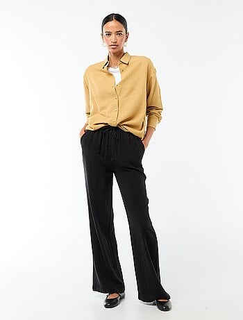 Pantalón de lino con 2 bolsillos