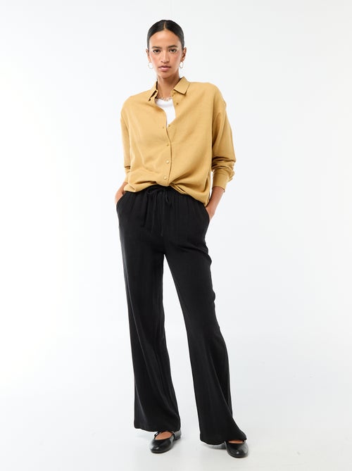 Pantalón de lino con 2 bolsillos - Kiabi