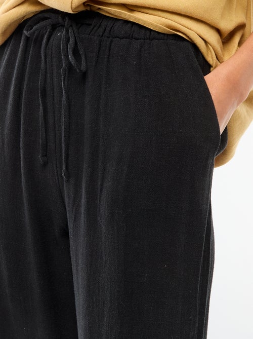 Pantalón de lino con 2 bolsillos - Kiabi