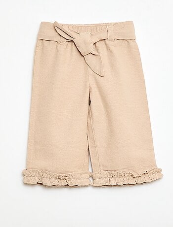 Pantalón de lino mezclado