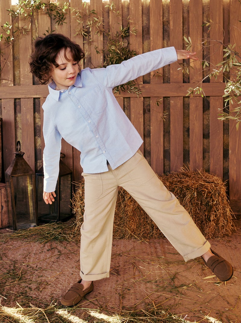 Pantalón de lino mezclado Beige - Kiabi
