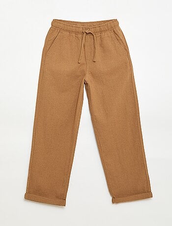 Pantalón de lino mezclado