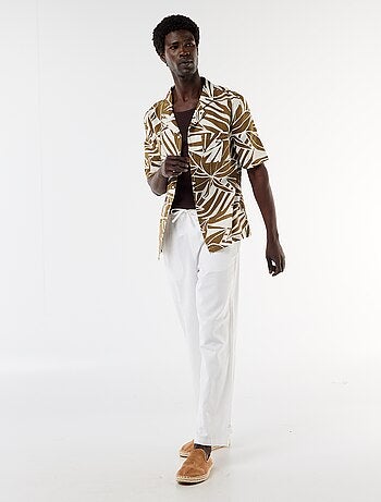 Pantalón de lino mezclado