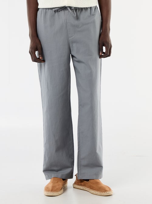 Pantalón de lino mezclado - Kiabi Pantalón de lino mezclado - Kiabi