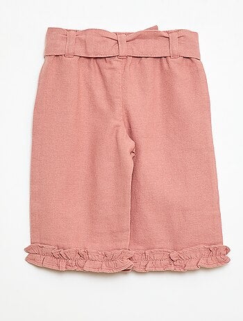 Pantalón de lino mezclado