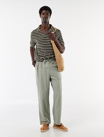 Pantalón de lino mezclado