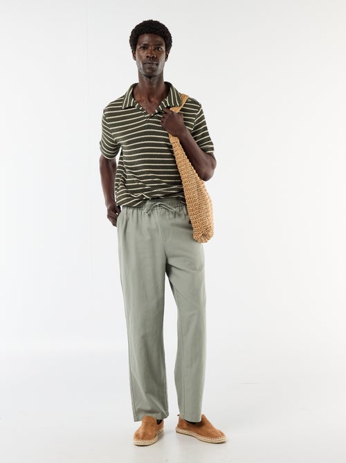 Pantalón de lino mezclado - Kiabi Pantalón de lino mezclado - Kiabi