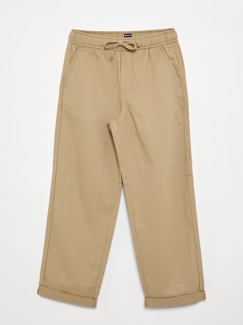 Pantalón de lino y algodón - Kiabi